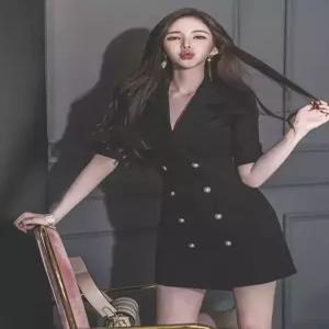 원피스 드레스 여름 자켓형 더블버튼 블레이저 미니 여성