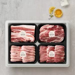 [인정식탁][9/7(월)이후 순차출고][오늘의돼지] 한돈 선물세트 3호 1.6kg(삼겹살400g+목살400g+항정살40...