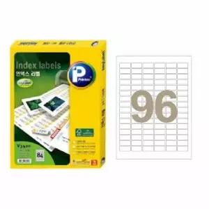 [에이치플러스몰]라벨지 파일 인덱스용 V3530 96칸 20매 프린텍