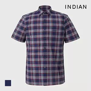 [인디안][INDIAN] 린넨블랜드 체크셔츠_MITNS3M3221