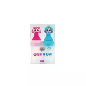 캐치티니핑 실리콘 투약병 다회용 아기 약병 2개입 1개 하츄핑 초롱핑