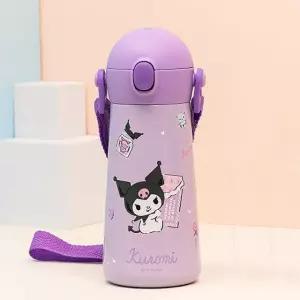 LILIS 산리오 쿠로미 원터치 어깨끈 스텐 보온보냉 물병 460ml
