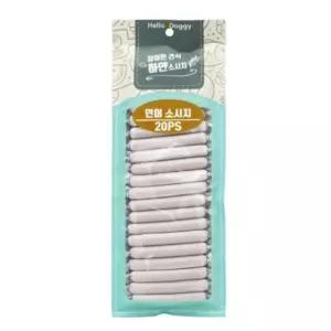 참좋은간식 하얀 소시지 20P(연어)/반려동물/간식/강아지/고양이/애견/소세지/반려견/훈련용/고급