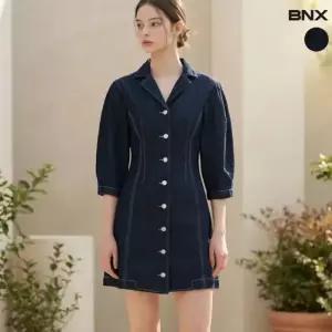 BNX 여성 스티치 버튼 데님 원피스 1069082