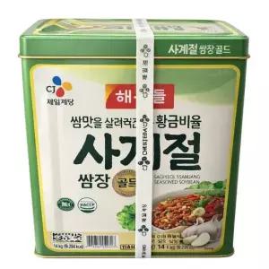 해찬들 사계절쌈장 골드 대용량 업소용 식자재 장류 14kg
