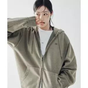 LEE 다이드 라벨 후드 집업 피그먼트 브라운 LE2503HZ10PW 496209
