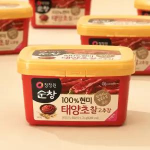 청정원순창 100% 현미 태양초 찰고추장 2kg 2개