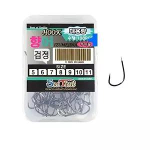 [신우아이앤씨]낚시 바늘 무미늘 훅 등침 원투 자작 채비 100pcs (41244522)