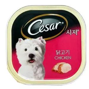 애견간식 시저 통조림 캔 강아지 간식 닭고기 100g 24개 1박스