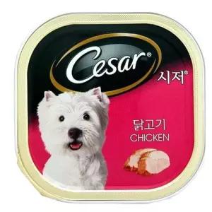 시저 통조림 캔 강아지 간식 닭고기 100g 24개 1박스 강아지간식 애견간식