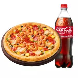 (피자헛) 씨푸드킹 치즈크러스트M + 콜라 1.25L