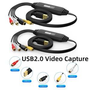 캡쳐보드 USB 비디오 캡처 VCR 장비 S비디오 DV 셋톱박스 DVD 소스 HI8 VHS디지털 변환기 미니 CVBS TV