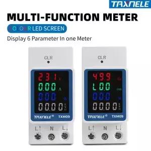 6IN1 AC 모니터 110V 220V 100A 전압 전류 역률 KWH 전기 에너지 미터 VOLT AMP 전압계 전류계 주파수