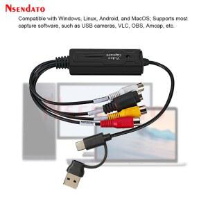 HDMI캡쳐보드 녹화 방송 USB 비디오 캡처 카메라용 IN 레코더에 어댑터 PC 그래버 레코드 RCA 카드
