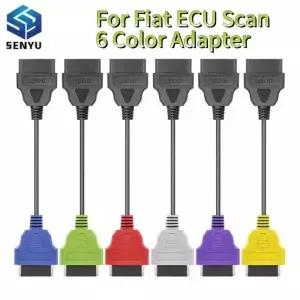 피아트 ECU 스캔용 6색 OBD 자동차 스캐너 커넥터 멀티ECUScan 2 진단 어댑터 케이블 툴용