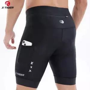 X-TIGER 사이클링 반바지 남성용 프로 충격 흡수 5D 패딩 반사 통기성 산악 도로 자전거 반바지(뒤 주머니