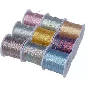 목걸이 팔찌용 손으로 짠 로프 스트링 실 DIY 쥬얼리 수제 재료 다채로운 줄 코드 0.2-0.8mm 25-100m