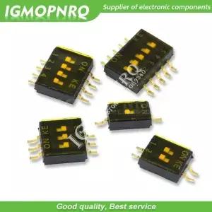 5PCS SMD SMT 슬라이드 타입 스위치 1P 2P 3P 4P 5P 6P 8P 10P 1.27mm 위치 방식 DIP 블랙 피치 토글 스냅