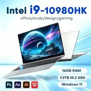 15.6인치 인텔 코어 i9 10980HK/9900U 게이밍 노트북 IPS 4K 16GB 램 1TB SSD M.2 윈도우 11 프로 지문인식
