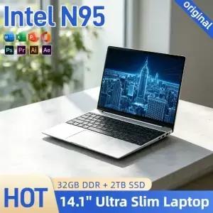 인텔 N95 14.1인치 노트북 4C4T 3.4GHz 15W 6MB 캐시 32GB 램 1TB SSD 1920x1080 휴대용 사무용 학습용 PC