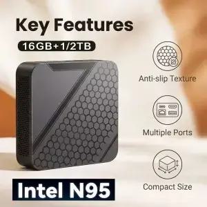 2026년형 미니 PC 컴퓨터 인텔 코어 N95 8GB/16GB 램 1TB/2TB M.2 SSD WiFi6 BT5.2 4K HD 휴대용 데스크탑