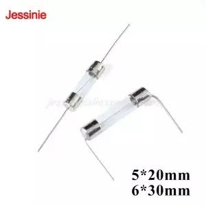 10개 5x20 6x30 빠른 작동 유리관 퓨즈 핀 포함 5*20mm 1A 2A 3A 4A 5A 6.3A 10A 12A 15A 20A 250V