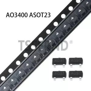 100pcs 새로운 원본 AO3400 3400 A09T SOT-23 SMD 전계 효과 트랜지스터 N 채널 MOS-FET