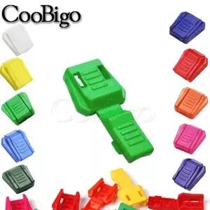 12pcs 코드 끝 클립 플라스틱 지퍼 당겨 끈 배낭에 대 한 다채로운 Paracord 신발 스포츠웨어 로프 DIY