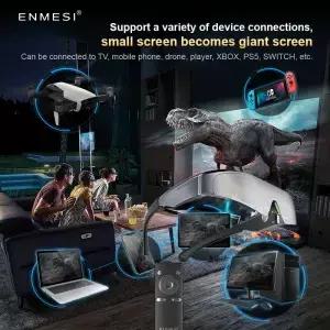 새로운 디자인 초경량 및 얇은 3D 스마트 비디오 안경 가상 현실 게임 3d vr 헤드셋 HD 거대한 스크린