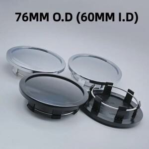 ABS 76mm (60mm 내부) 빈 자동차 휠 센터 캡, 포르쉐 림 허브캡 커버, 범용 스타일링 액세서리, 60K76, 4