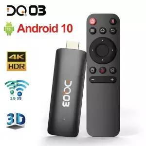 미니 TV 스틱 안드로이드 10 쿼드 코어 ARM Cortex A53 2GB 지지대 4K H.265 2.4G 및 5.8G 와이파이