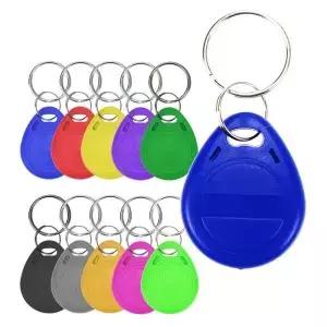 50 개/몫 EM4305 복사 재기록 가능 쓰기 재작성 ID keyfobs RFID 태그 키 링 카드 125KHZ 근접 토큰 액세스