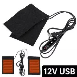 12V USB 오토바이 히팅 핸드그립 3단계 전기 커버 미끄럼 방지 핸들바 히터 야외 라이딩용