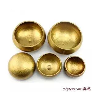 요가 힐링 뮤직 볼 티베트 황동 금색 싱잉볼 8.5cm TBC946