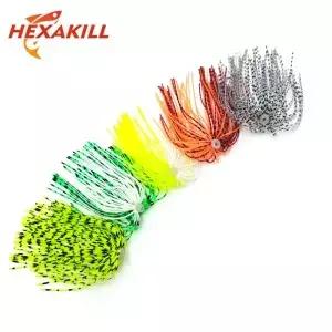 5pcs 100 가닥 65mm 실리콘 지그 스커트 Buzzbaits Chatter Bait spinner Buzz 용 낚시 액세서리