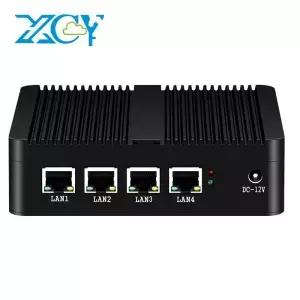 XCY 방화벽 기기 미니 PC Intel Celeron J1900 쿼드 코어 4x LAN 2.5G i225V i226V 네트워크 카드 소프트