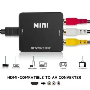 HD 1080P RCA AV-컨버터 미니 컴포지트 CVBS 비디오 오디오 어댑터 PS2/3 VCR DVD에서 TV로 연결 USB