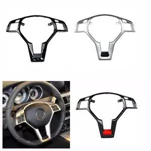 Ruili52 자동차 핸들 프레임 트림 커버 메르세데스 벤츠 A C E CLA CLS GLA 클래스 W176 W204 W212 C117 용