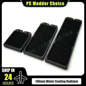 PC 물 냉각 라디에이터 구리 140MM 액체 냉각기 CPU GPU 열교환 기 팬용