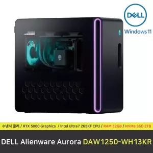 DELL 에일리언웨어 DAW1250-WH13KR 데스크탑 컴퓨터 / 윈도우 11 Pro 설치 / RAM 32GB / NVMe SSD 2TB