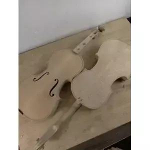 반제품 흰색 풀뿌리 바이올린 무도색 유럽산 단풍나무와 전나무로 제작된 4/4 사이즈