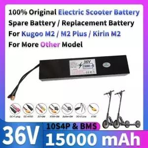 쿠고 M2 / 플러스용 15000mAh 36V 전동 스쿠터 배터리 교체 오래 지속되는 18650 리튬이온 10S4P 팩