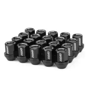 HEX 19mm 20개 알루미늄 M12x1.5 휠 러그 너트 길이 레이싱 단조 스타일 자동차 개조 레드 블랙 그레이