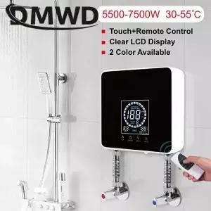 7500W 전기 인스턴트 Tankless 온수기 원격 제어 욕실 순간 온도 조절기 난방 샤워 터치 패널