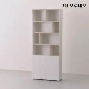 [보리보리/보루네오하우스]보루네오 앳홈 데스크 850폭 책장 (화이트)