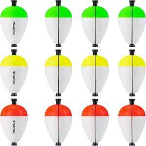 THKFISH 페그 슬롯형 12PCS 메기 낚시 폼 슬립 밥버스 산티 리그 크래피 팬피쉬 배스 트라우트 12인치