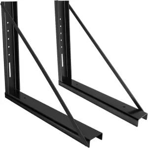Selvouth 18 x 18인치 트럭 공구함 장착 키트 및 트레일러 하부 중장비용 강철 브래킷 2개 세트