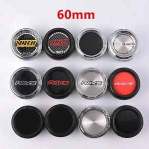 4pcs Volk Rays 휠 센터 캡 허브 60mm 자동차 림 교체 방진 합금 커버 스타일링 액세서리