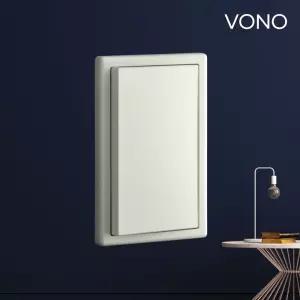 베코 보노 스위치 1구 매트크림 아이보리 유럽형 융 스타일 모던 커버 VONO
