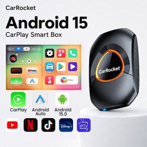 카로켓 CarPlay Ai 박스 안드로이드 15 무선 안드로이드 오토 USB 어댑터 플러그 앤 플레이 유튜브 넷플릭스 토요타 호환 호환 마쓰다 현대 호환 호환 포드용